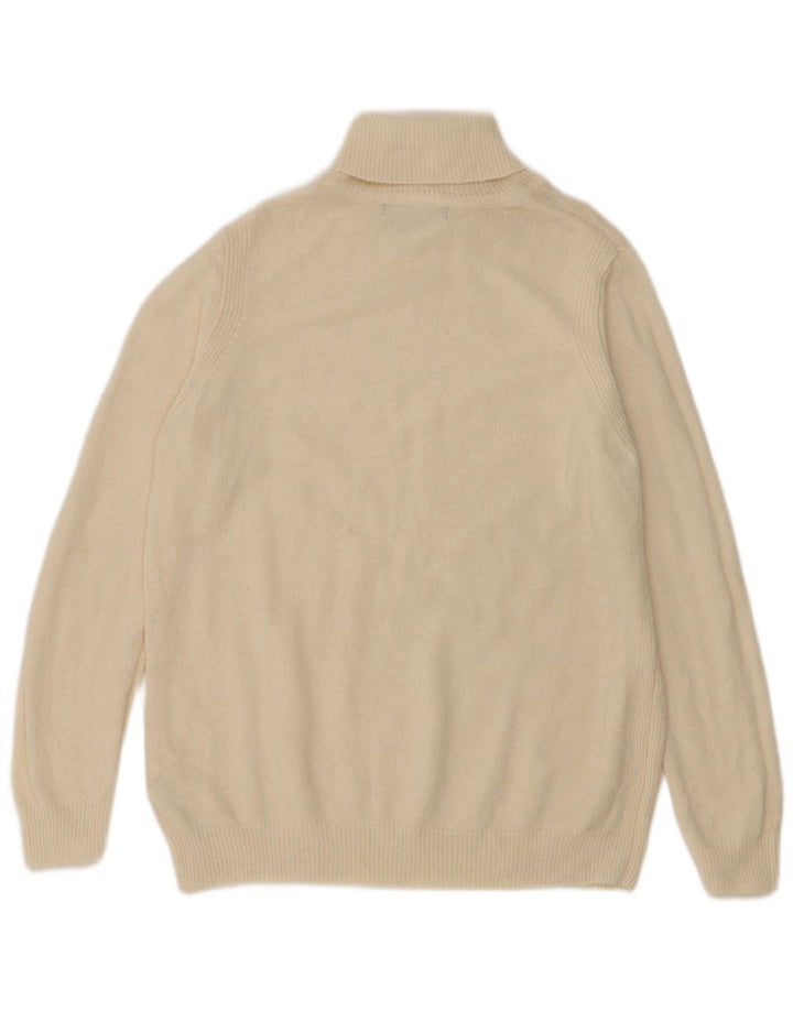 Maglione maglione a collo alto da donna Marks & Spencer UK 16 grande lana bianca