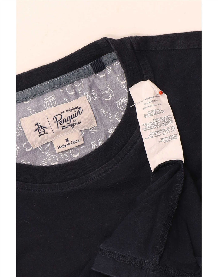 T-shirt da uomo Penguin Top in cotone blu navy medio
