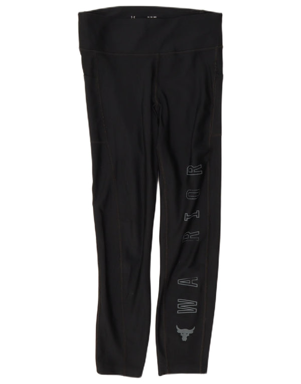 Leggings corti Under Armour da donna Heat Gear Graphic Crop UK 12 medio nero