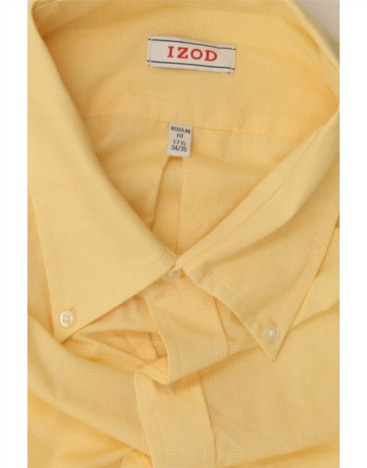 IZOD Mens Regular Fit Shirt Size 17 1/2 XL Yellow Vintage Izod and Second-Hand Izod from Messina Hembry 