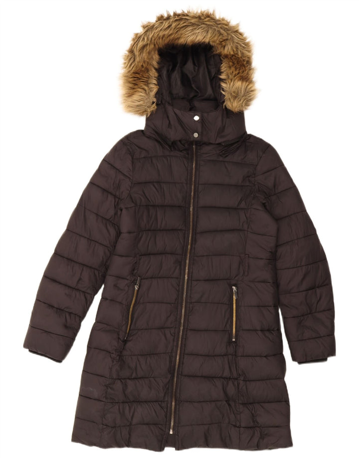 Cappotto imbottito oversize con cappuccio da donna Hobbs UK 10 piccolo nylon nero