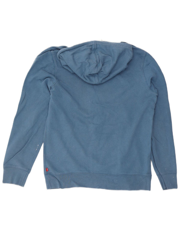Levi's Mens Graphic Hoodie Jumper Large Blue Cotton
