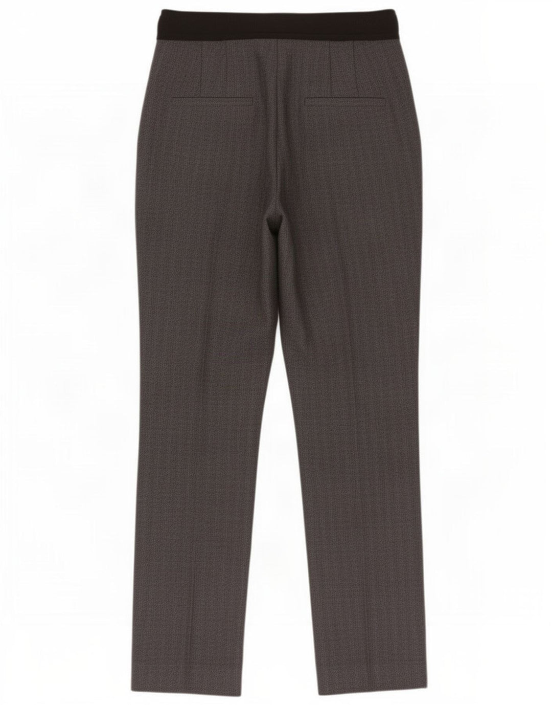 Pantaloni chino slim da donna Zara medi W28 L26 Poliestere a spina di pesce grigio