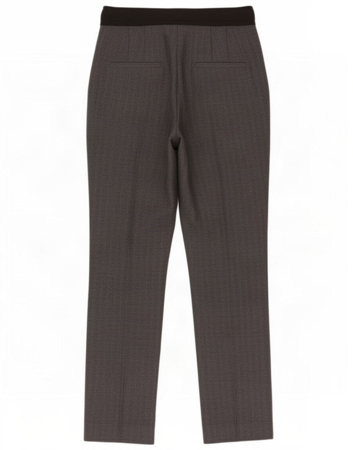 Pantaloni chino slim da donna Zara medi W28 L26 Poliestere a spina di pesce grigio