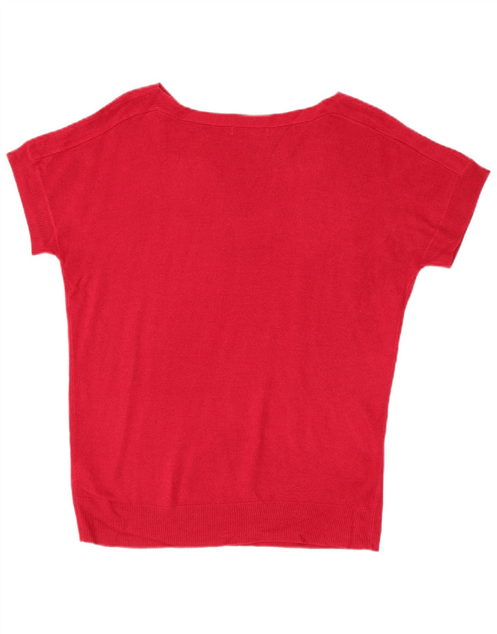 Maglione maglione con scollo a barca da donna Marks & Spencer UK 12 rosso medio
