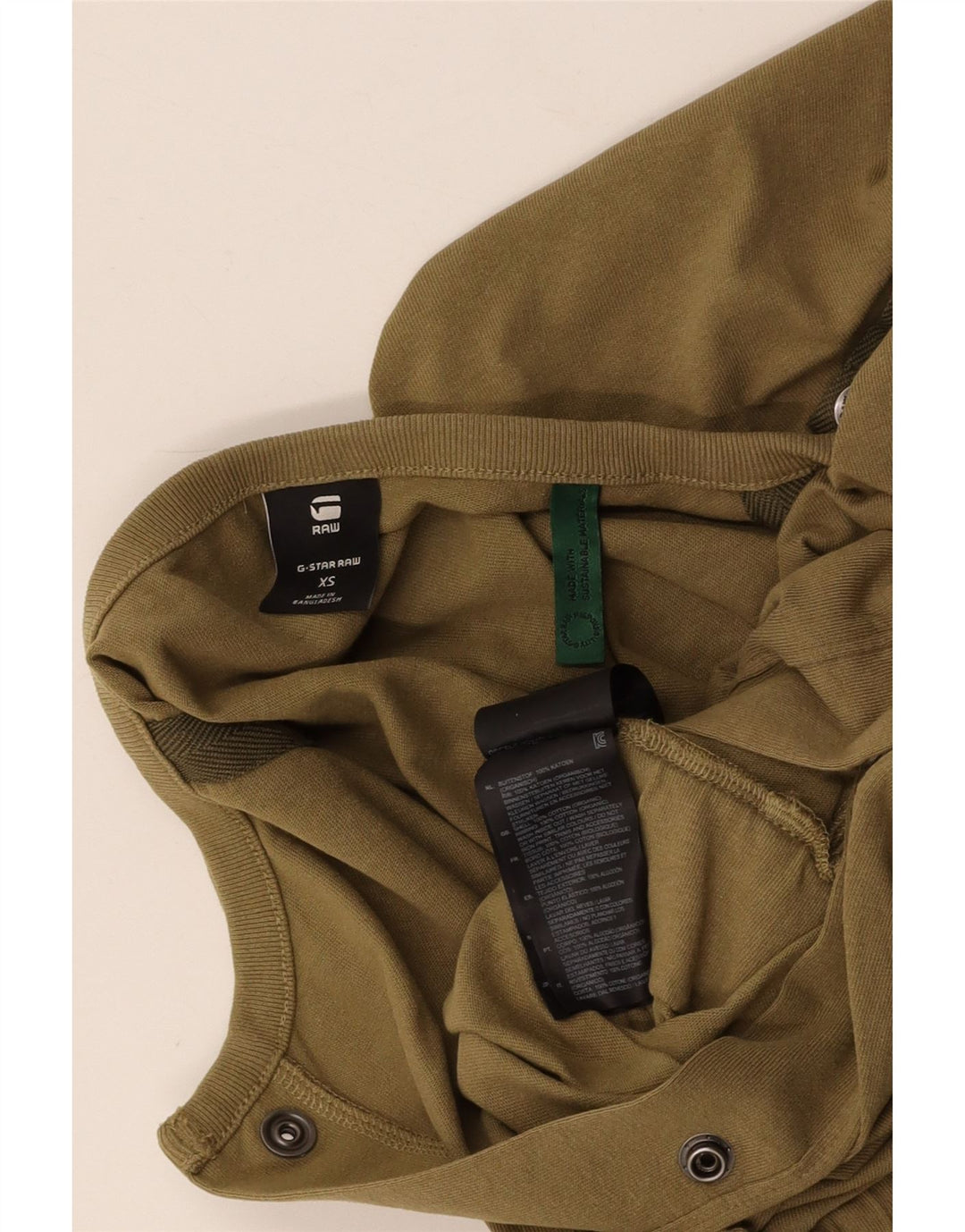 Tuta oversize senza maniche da donna G-STAR UK 6 XS cotone kaki