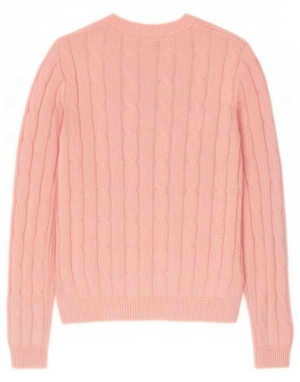 USA Polo Assn. Maglione da donna con scollo a barca UK 6 XS Rosa Cotone