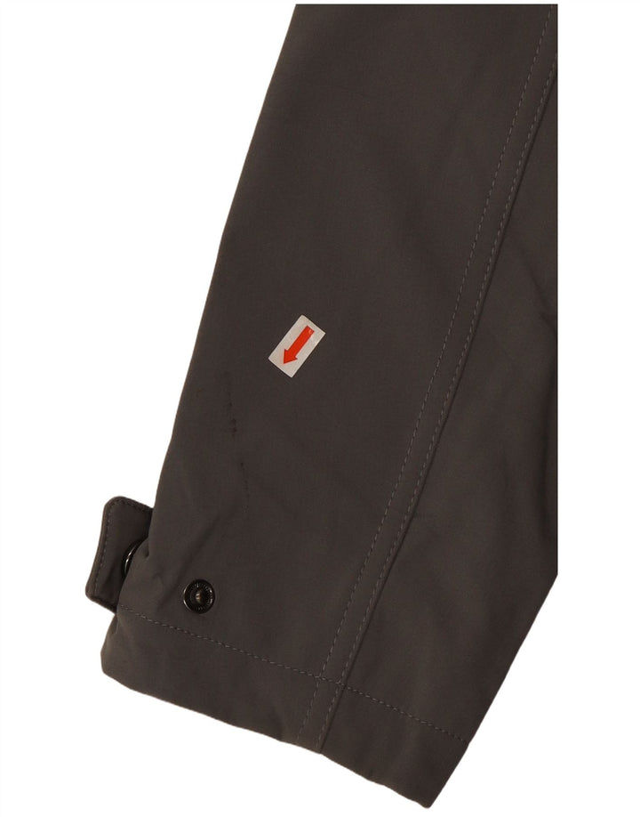 CALVIN KLEIN Giacca a vento con cappuccio da donna UK 6 XS Poliestere grigio