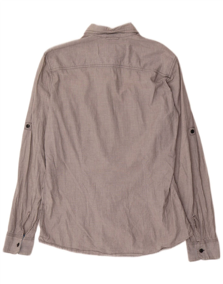 Camicia slim fit da uomo O'Neill grande in cotone grigio