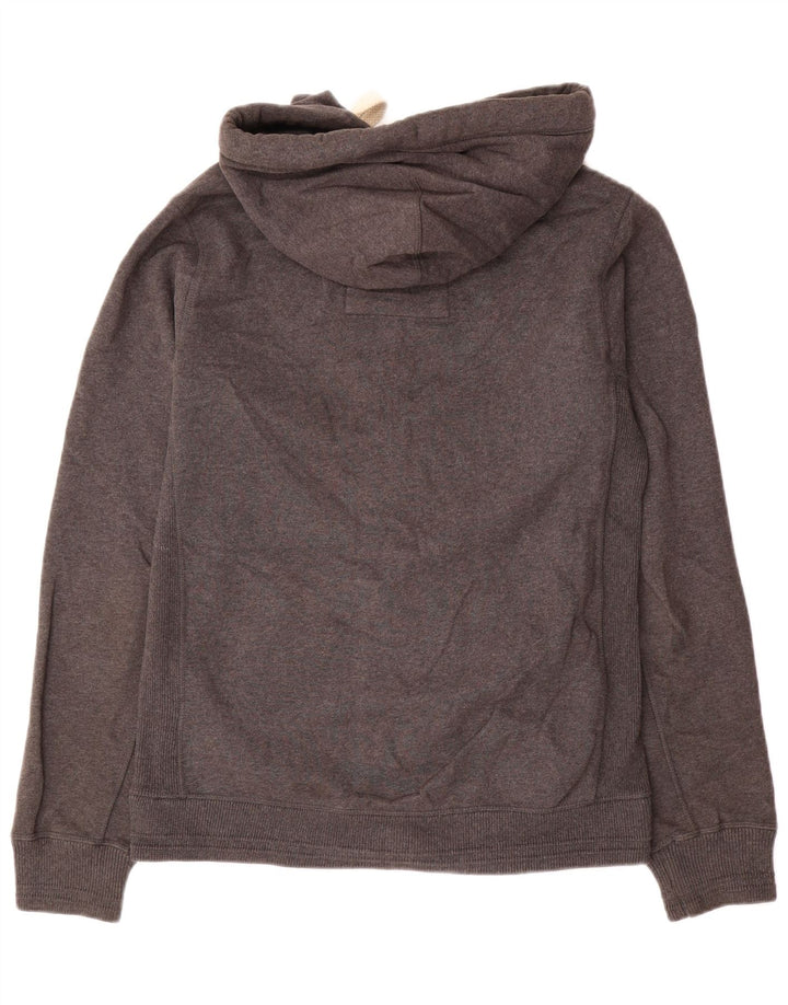 Maglione con cappuccio e zip da uomo Fat Face piccolo in cotone grigio