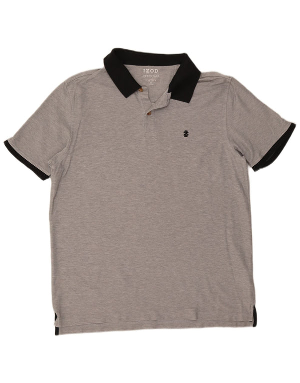 Polo da uomo Izod XL in cotone color block grigio