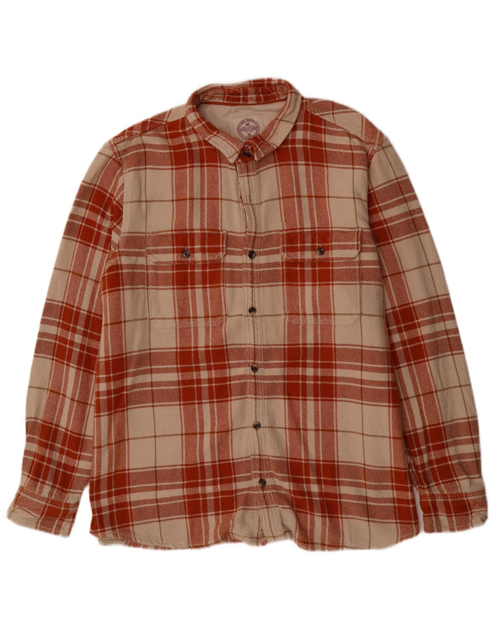 Camicia in flanella da uomo Fat Face 2XL Cotone a quadri beige