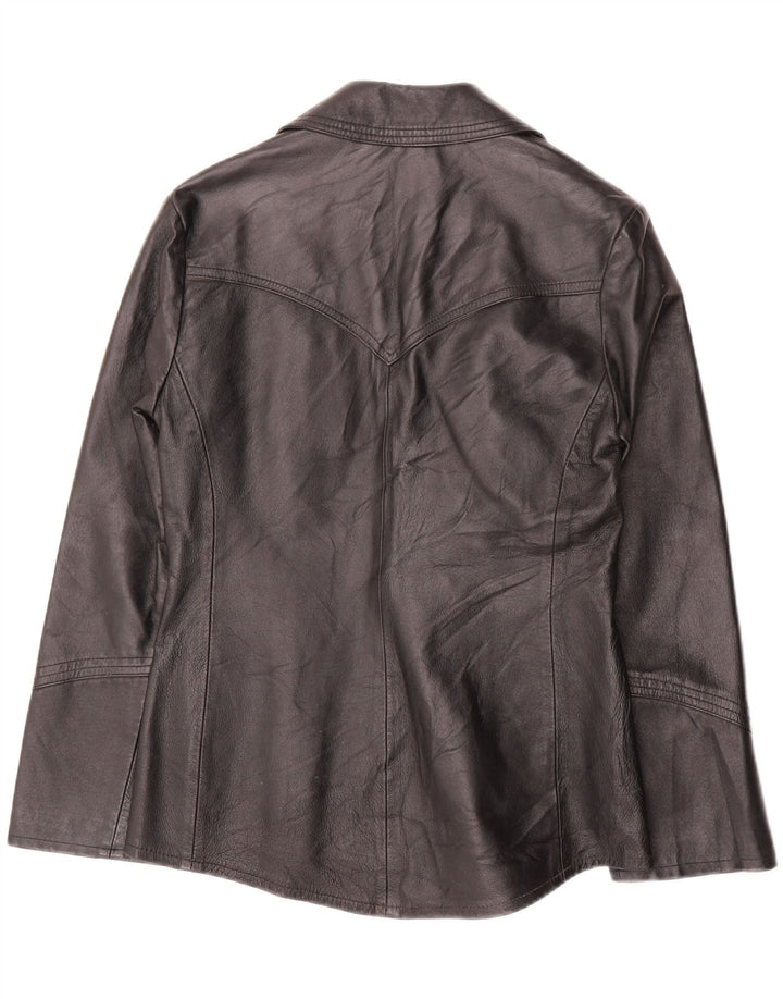 Giacca in pelle da donna OLTRE UK 10 piccola in pelle nera