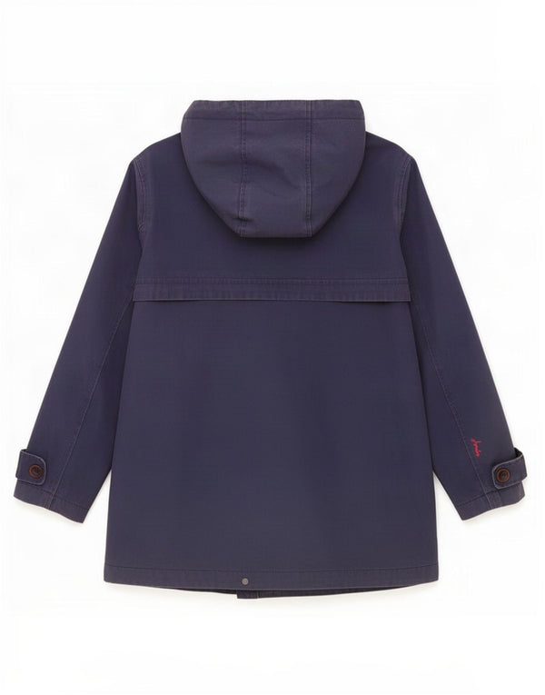 Giacca antipioggia con cappuccio da donna Joules UK 12 medio cotone blu navy