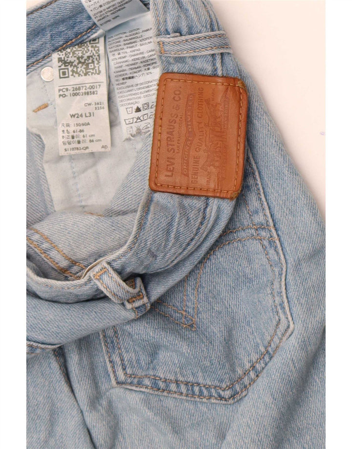 Jeans larghi da donna a vita alta Levi's W24 L31 cotone blu