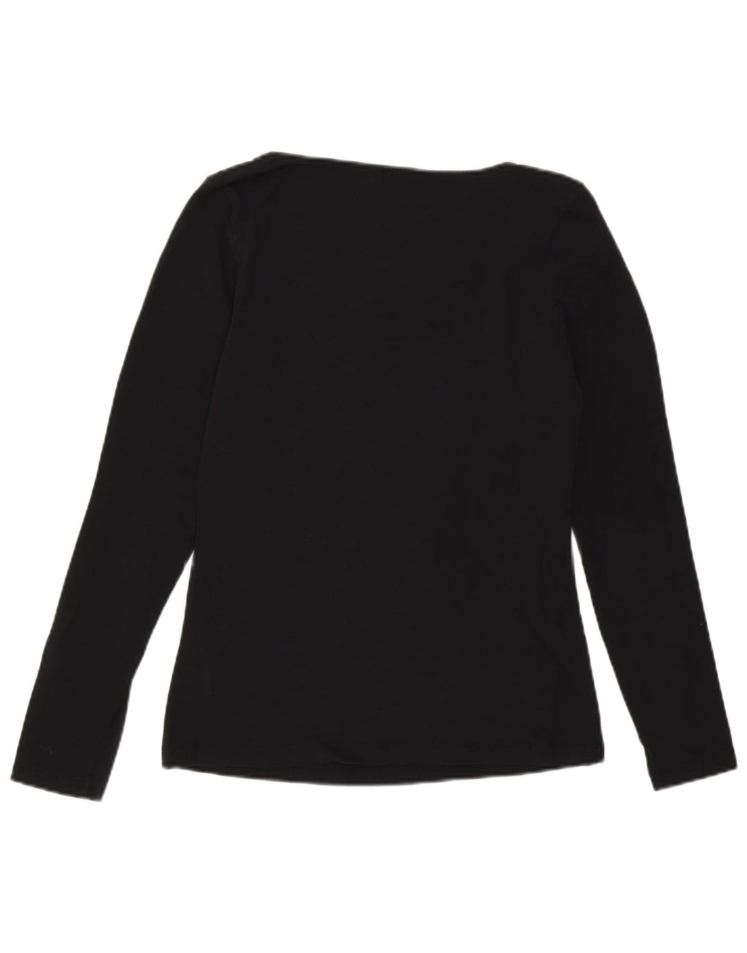 Top grafico da donna Calvin Klein manica lunga UK 14 cotone nero medio