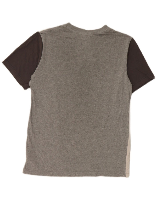 T-shirt grafica da uomo Nike Top Small in cotone color block grigio