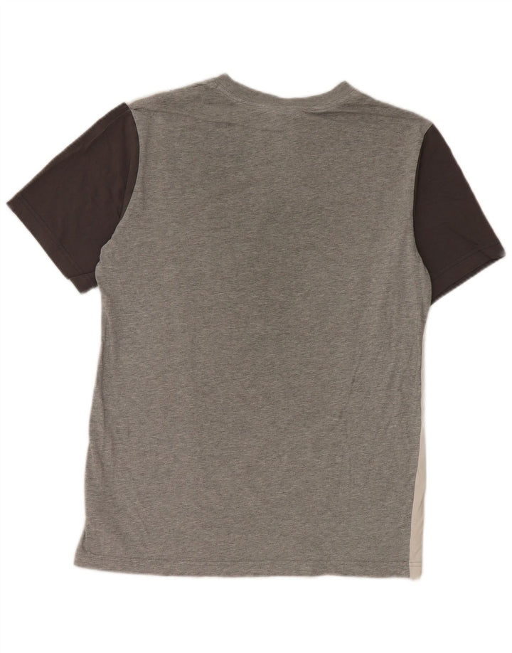 T-shirt grafica da uomo Nike Top Small in cotone color block grigio