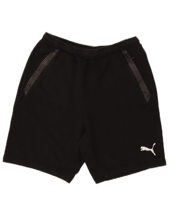 Pantaloncini sportivi da uomo Puma piccoli in cotone nero