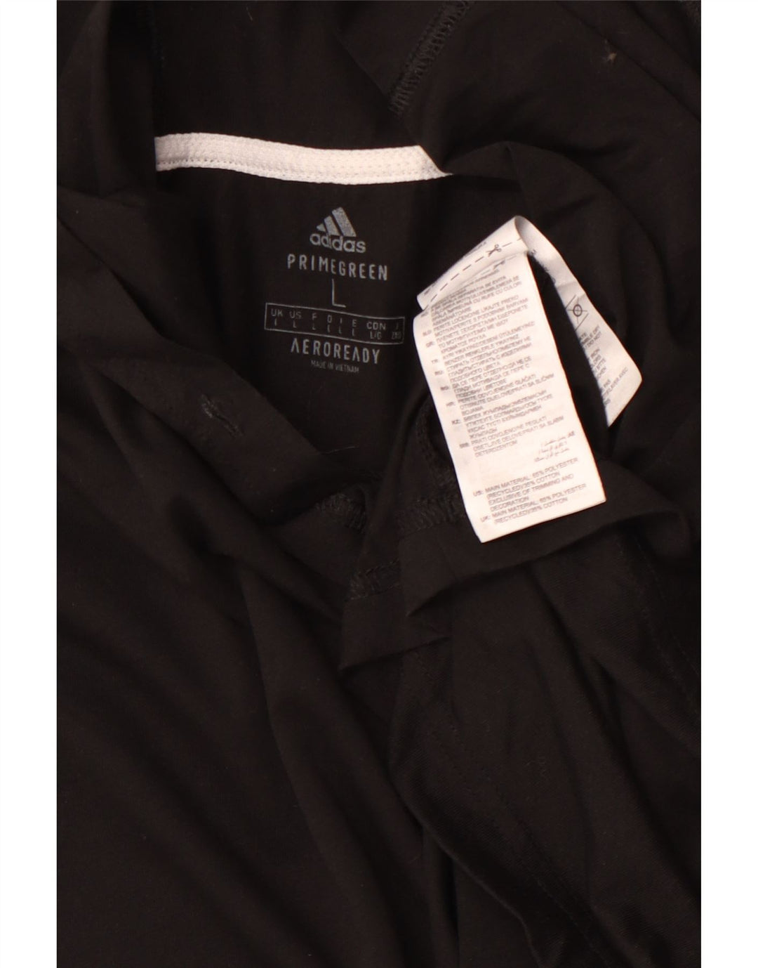 Maglia ADIDAS da uomo Aeroready con cappuccio a maniche lunghe, grande, in poliestere nero