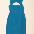 AUGUST SILK Womens Sleeveless Sheath Dress UK 12 Medium Blue Silk Vintage August Silk and Second-Hand August Silk from Messina Hembry 