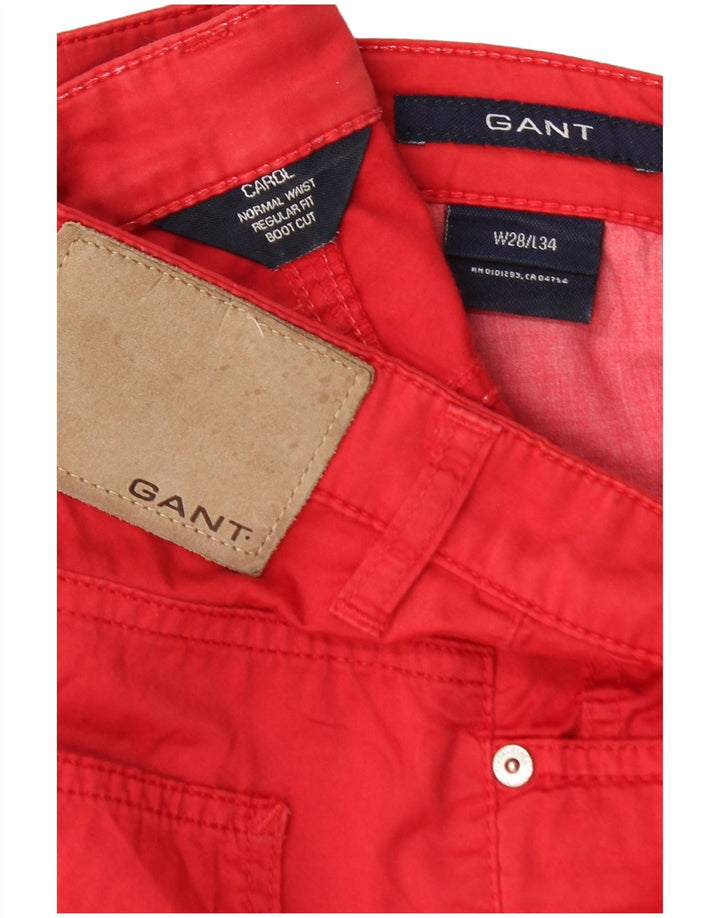 GANT Pantaloni casual dritti Carol da donna, vestibilità regolare, W28 L29, cotone rosso