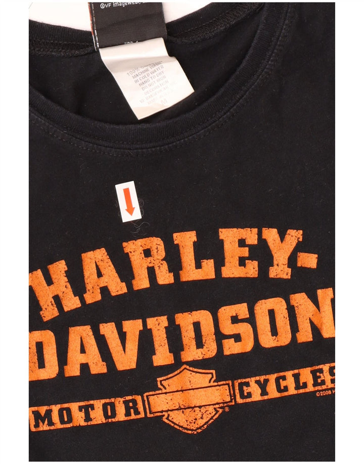 T-shirt grafica da donna HARLEY DAVIDSON UK 12 cotone nero medio