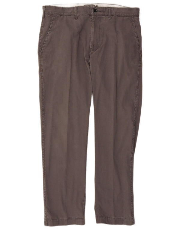Pantaloni chino dritti da uomo Marks & Spencer W34 L29 cotone grigio