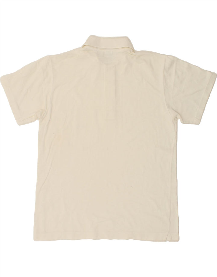 DIADORA Mens Polo Shirt Medium Off White Cotton Vintage Diadora and Second-Hand Diadora from Messina Hembry 