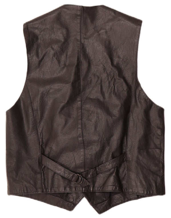 Gilet In Pelle Uomo Conbipel IT 52 Large Nero