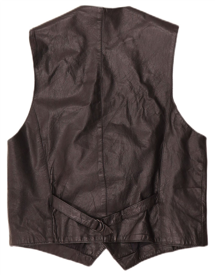Gilet In Pelle Uomo Conbipel IT 52 Large Nero