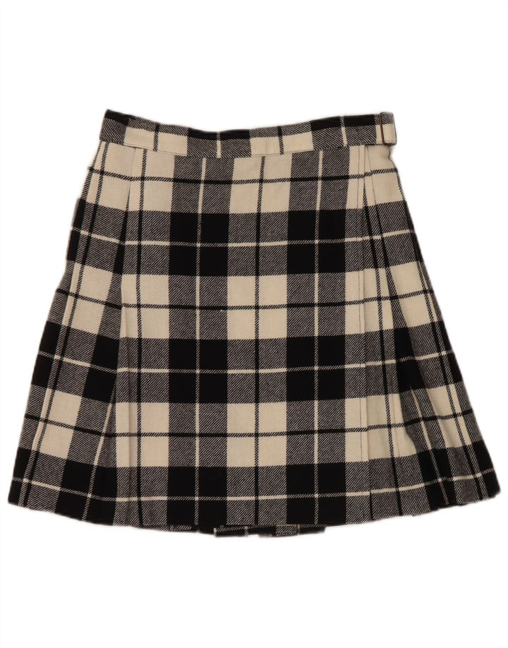 Gonna a portafoglio da donna Silvy IT 44 Media W26 Lana scozzese nera