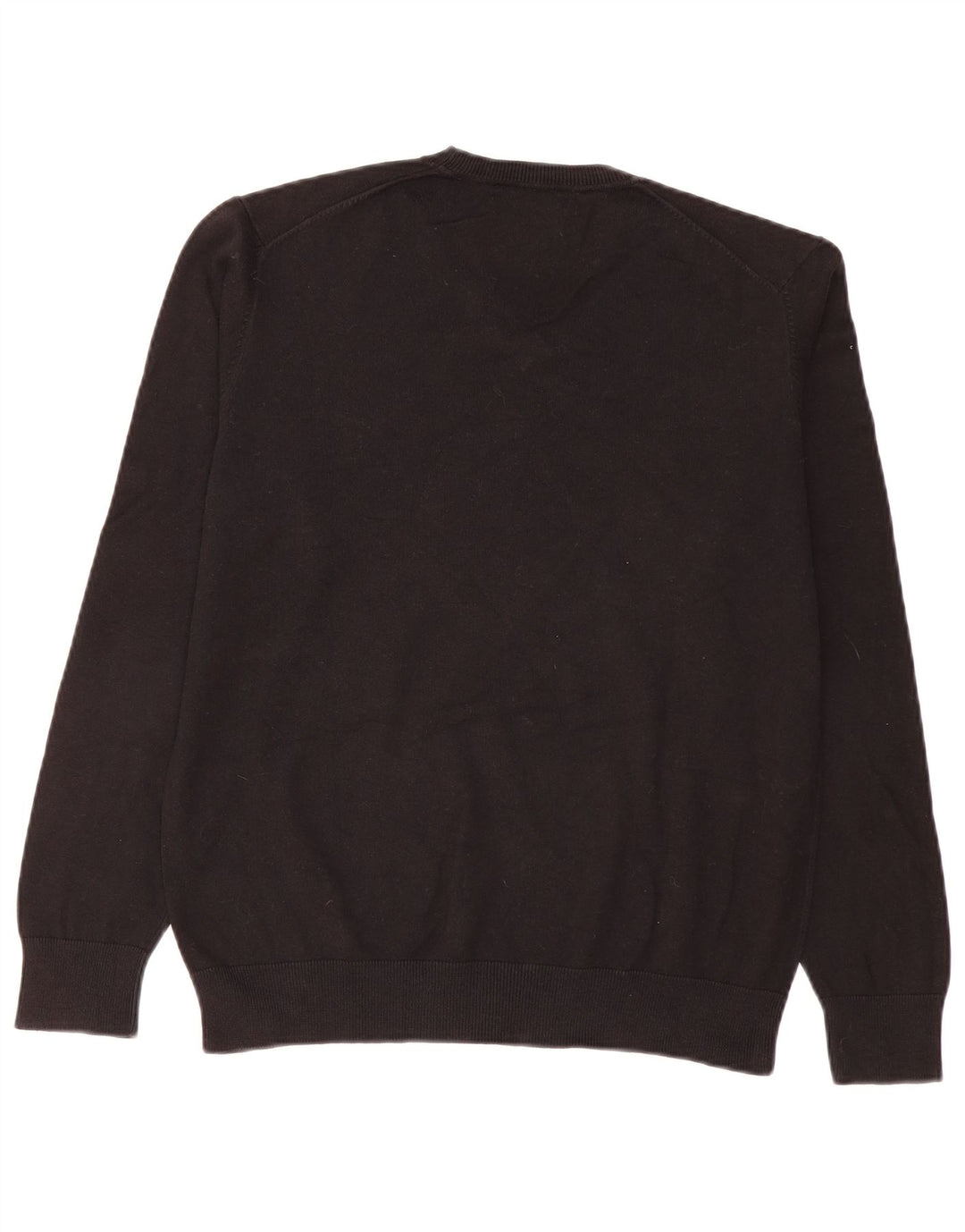 Maglione Zara da uomo con scollo a V grande nero a rombi/diamante
