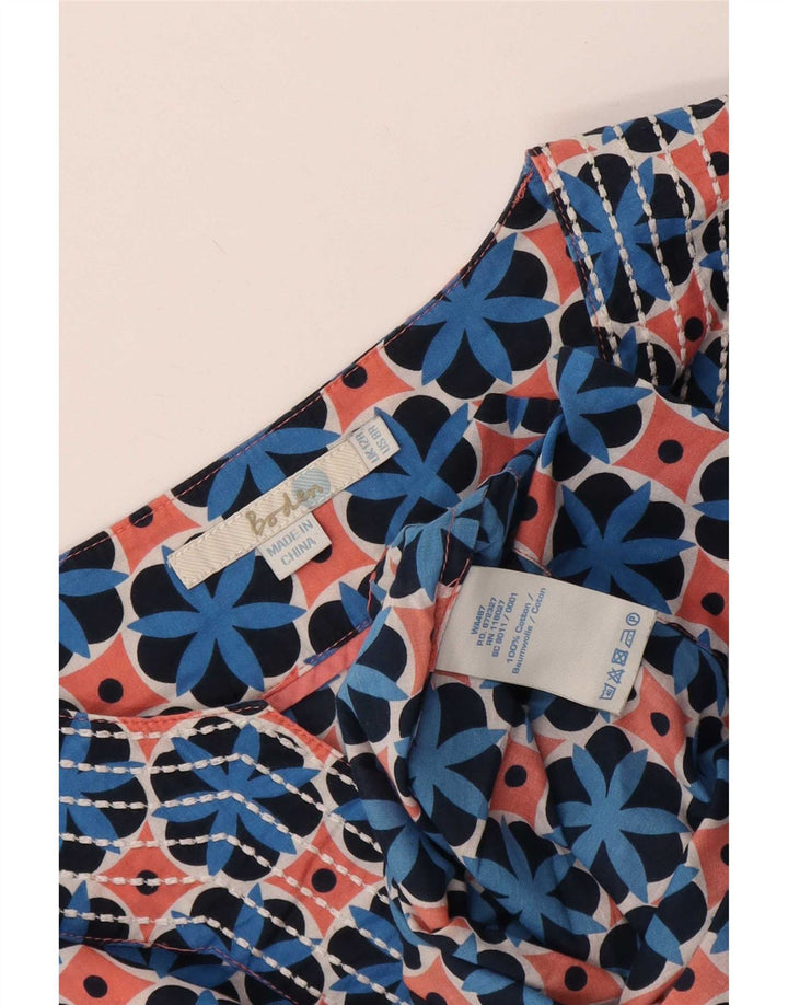 Top tunica da donna con maniche a 3/4 Boden UK 12 medio multicolore geometrico
