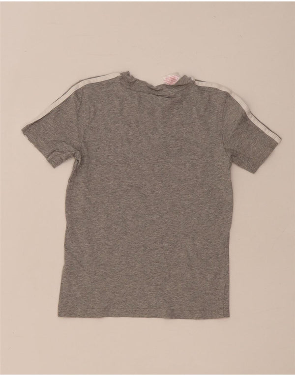 T-shirt grafica da ragazzo Adidas Top 7-8 anni in cotone grigio