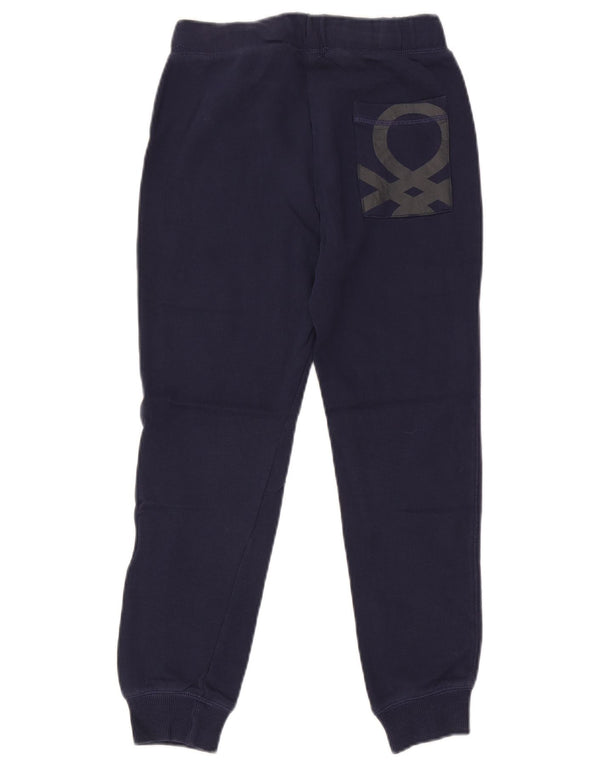 Pantaloni da tuta con grafica Benetton da ragazzo, pantaloni da jogging, 11-12 anni, blu navy