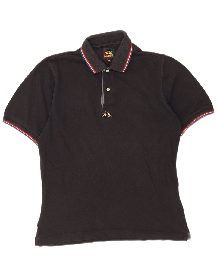 Polo Uomo La Martina Media Cotone Nero
