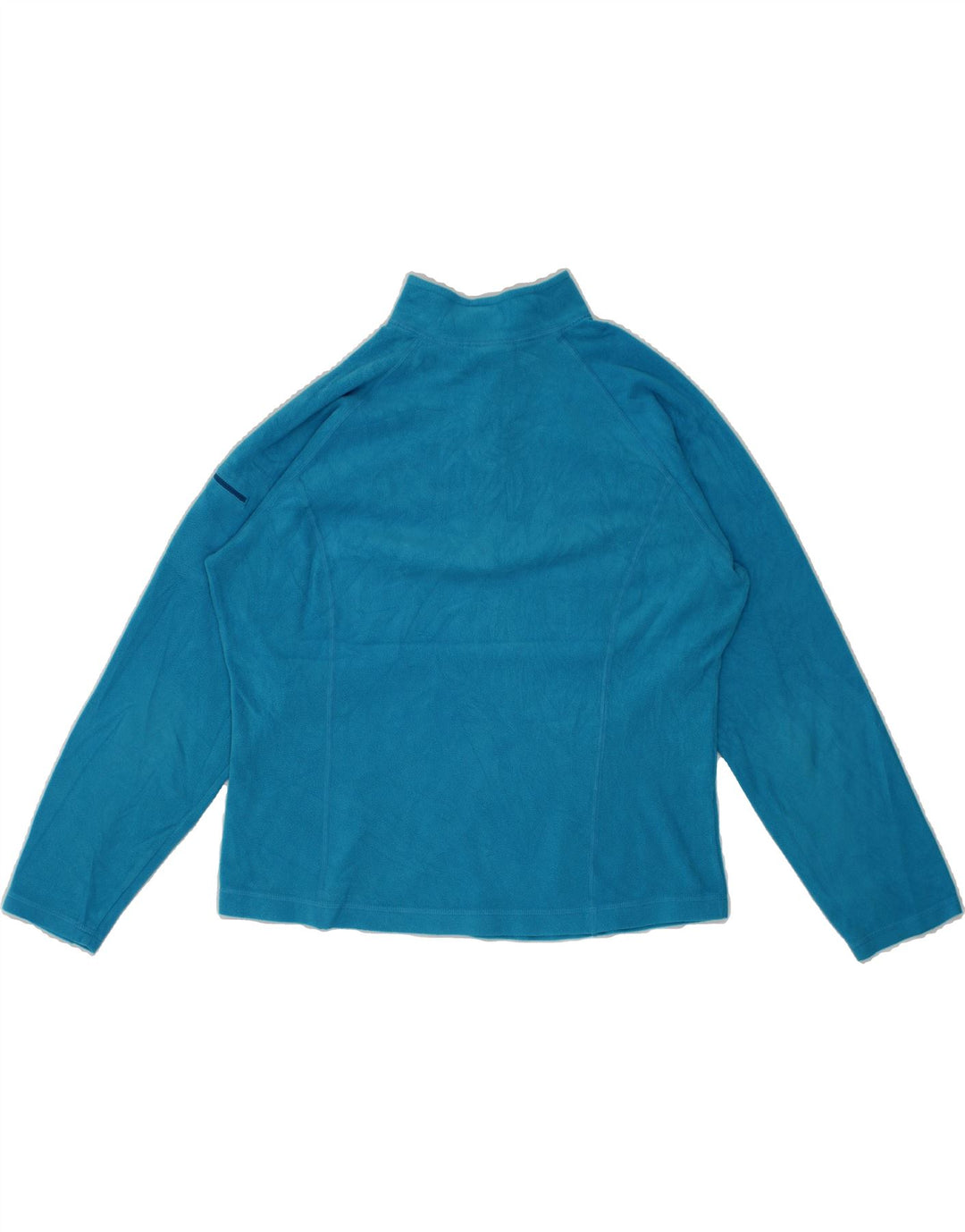 L.L.BEAN Womens Zip Neck Fleece Jumper UK 14 Medium Blue Polyester Vintage L.L.Bean and Second-Hand L.L.Bean from Messina Hembry 