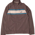 Giacca da tuta da uomo PUMA in poliestere color block grigio medio