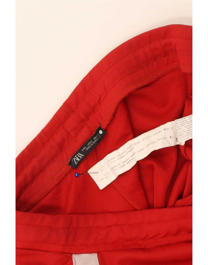 Pantaloni da tuta da donna Zara EU 30 W30 L29 Poliestere color block rosso
