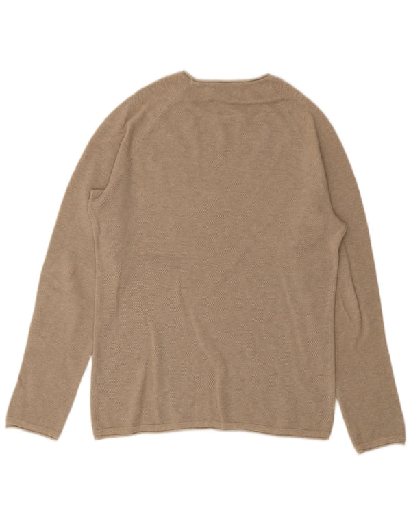Maglione maglione con scollo a barca da uomo Jack & Jones piccolo beige