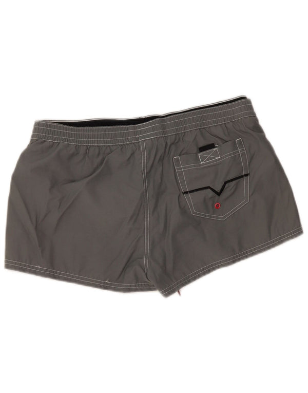 Pantaloncini da bagno grafici da donna Diesel UK 16 grandi cotone grigio