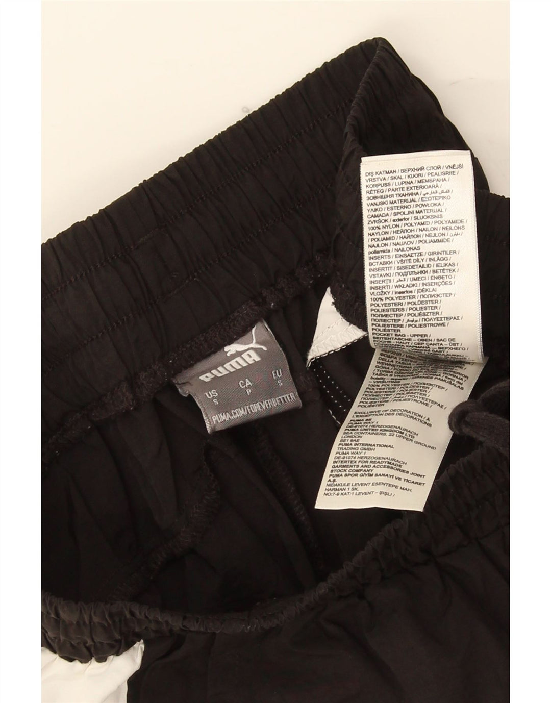 Pantaloncini sportivi grafici da uomo Puma Small in poliestere color block nero