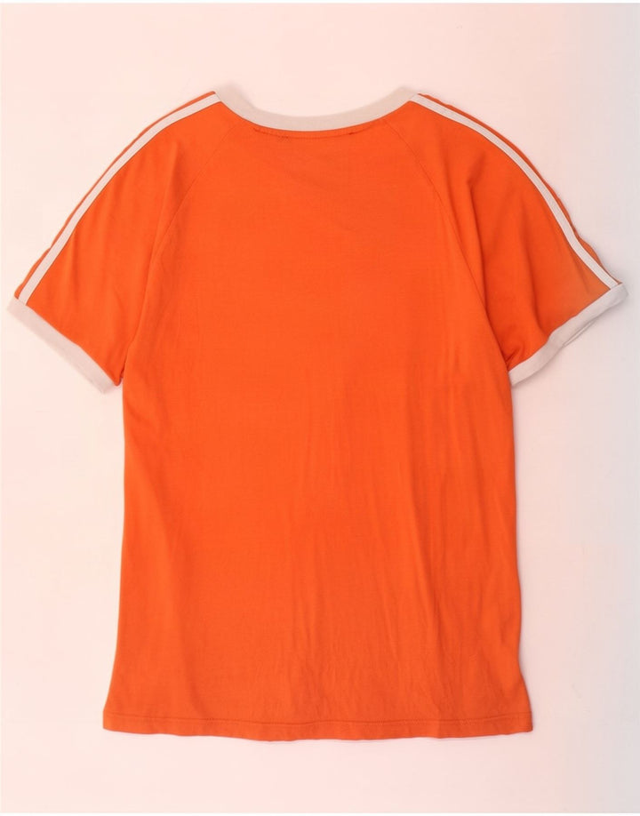 T-shirt da uomo Adidas Top in cotone color block arancione medio