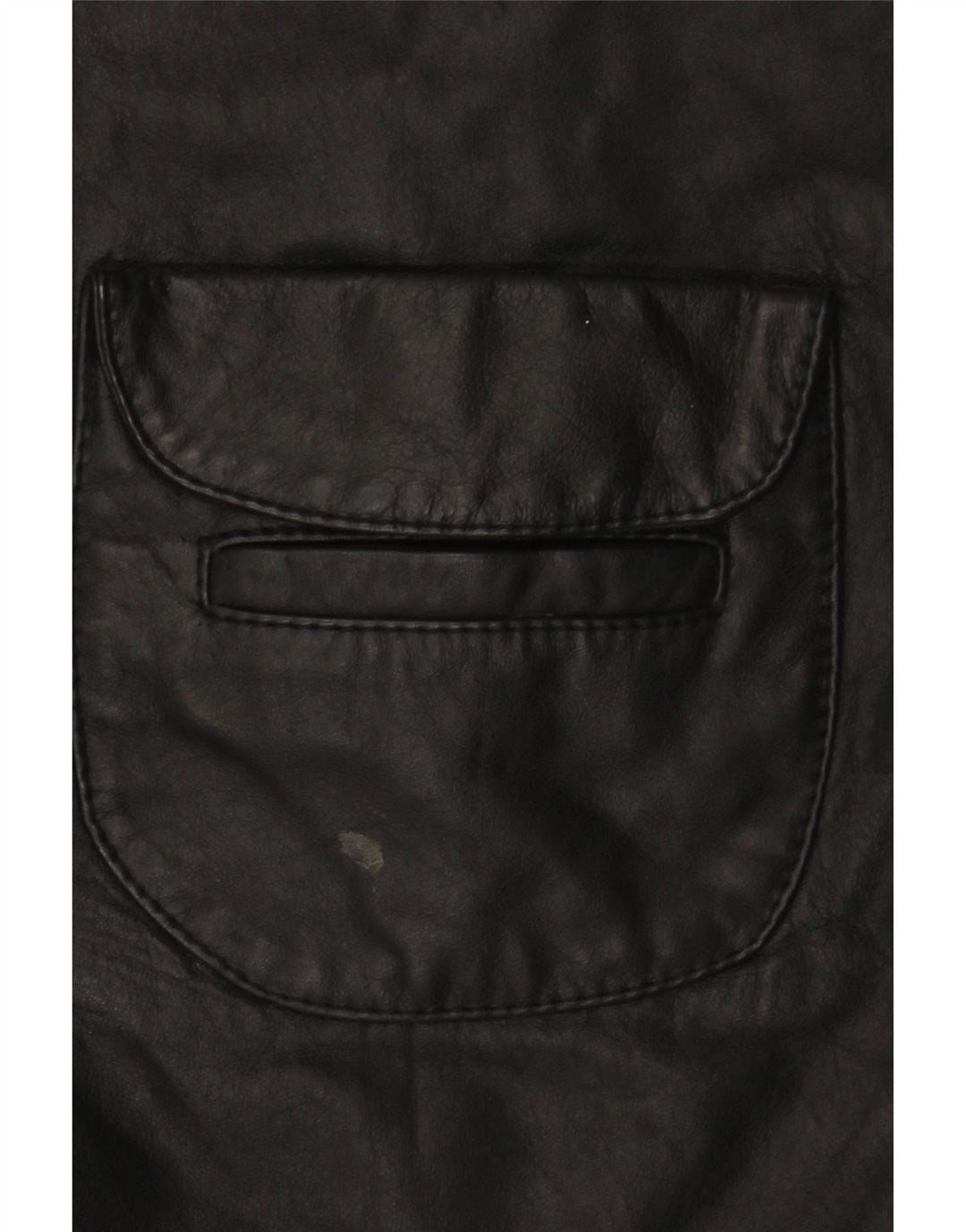 Gilet in pelle da donna vintage UK 14 medio nero