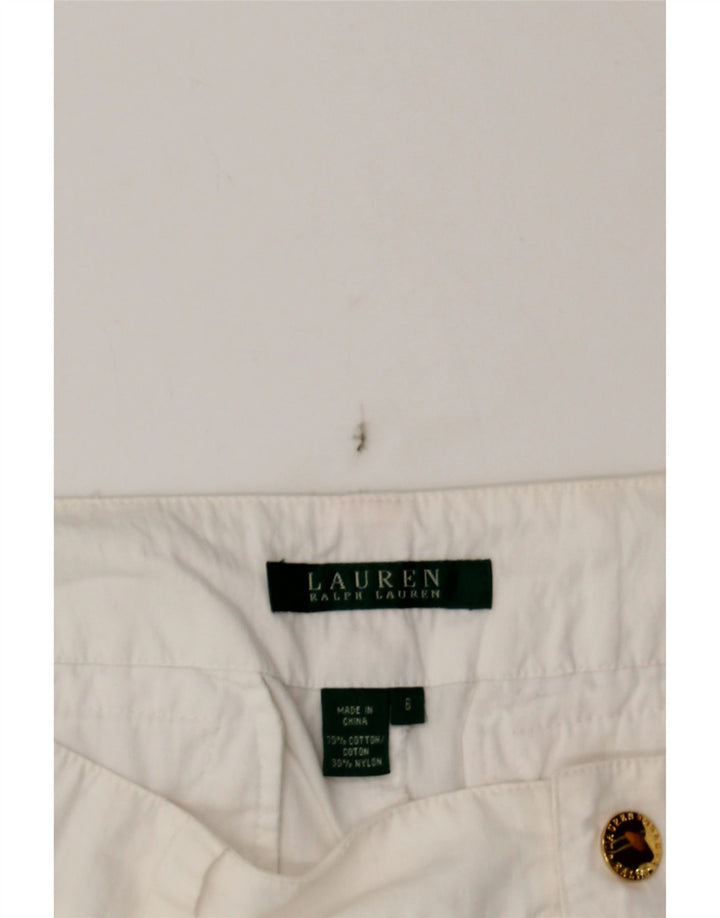 RALPH LAUREN Womens Cargo Shorts US 6 Medium W32  White Cotton Vintage Ralph Lauren and Second-Hand Ralph Lauren from Messina Hembry 