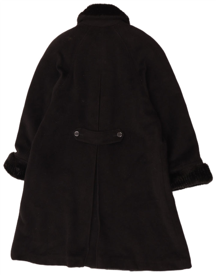 ALEXON Cappotto oversize da donna UK 12 Lana nera media