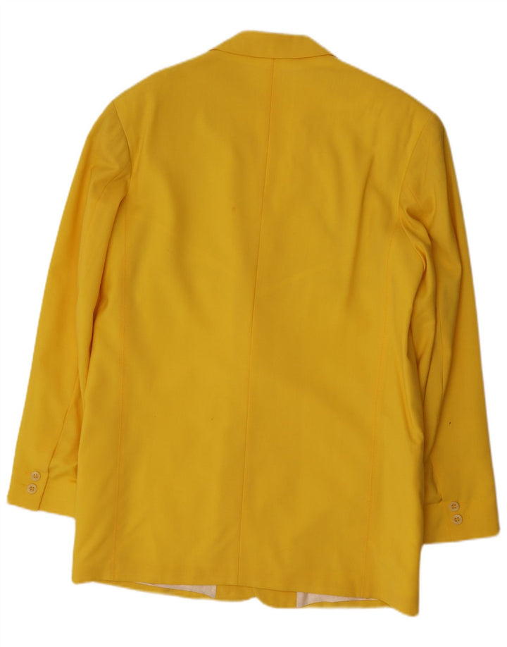 Giacca blazer da uomo a 2 bottoni VINTAGE UK 40 grande lana gialla