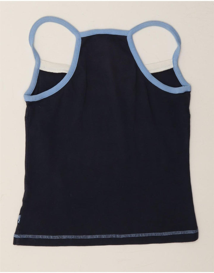 Canottiera Fila da donna UK 12 cotone medio blu navy