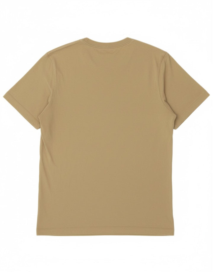 NIKE Mens Graphic T-Shirt Top Small Beige Cotton